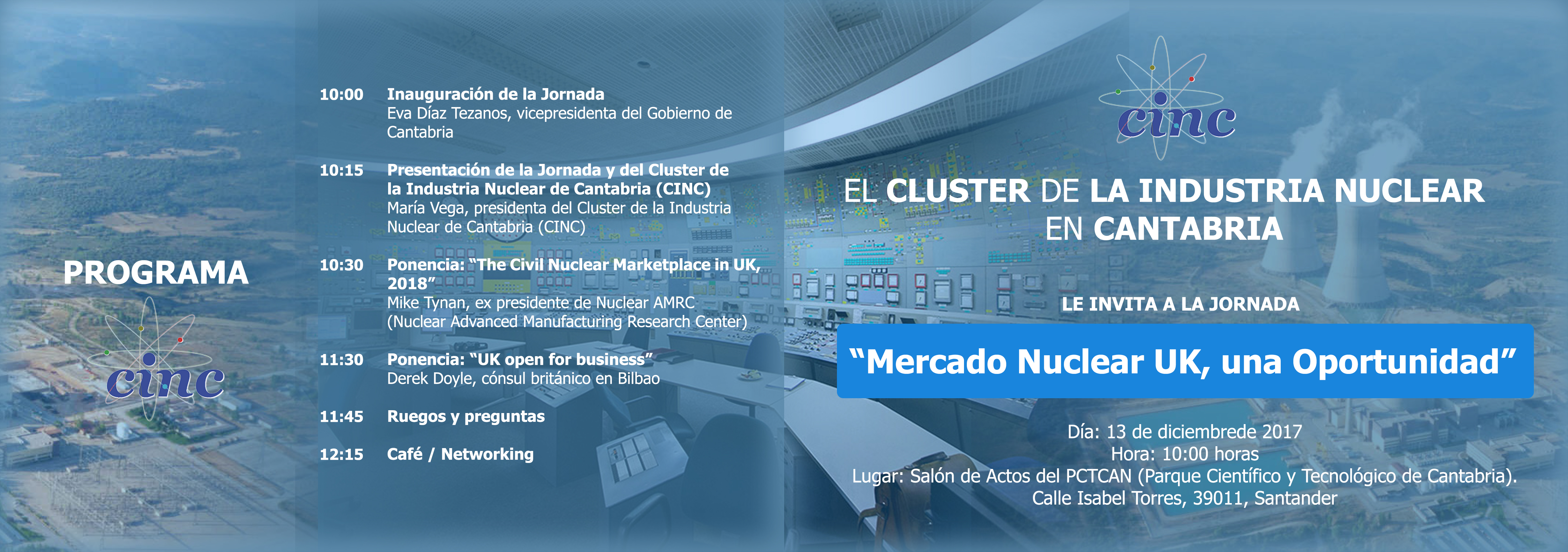 El CINC te invita a la Jornada “Mercado Nuclear UK, una oportunidad”